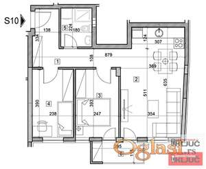 KOD ŽELEZNIČKE STANICE, 57m2, Dvoiposoban sa pdv