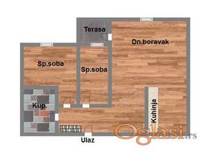 TOP ZA PORODICU! Dvoiposoban - 55m2 - Somborski Bulevar