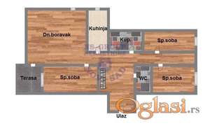 Futoški put, četvorosoban stan sa pdv-om, 79m2!