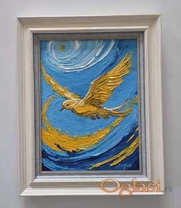 Ulje na platnu - Sloboda ptice, prelepa slika!