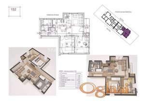 Novi Sad-Veternik - trosoban stan u izgradnji 60m2
