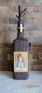 Sveti Alimpije Stolpnik,ukrasna slavska flasa