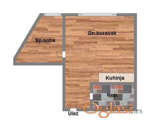 Dvosoban stan, 40m2, Mišeluk