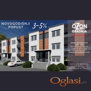 Prodaja od INVESTITORA _ DVOSOBAN stan 45m2 u izgradnji, Veternik - Fešter, Novi Sad