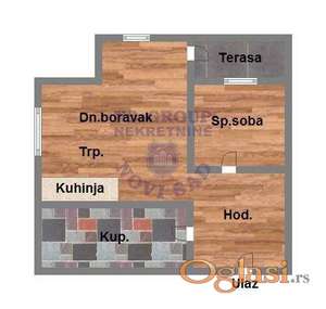 Dvosoban, 46m2 Klisa