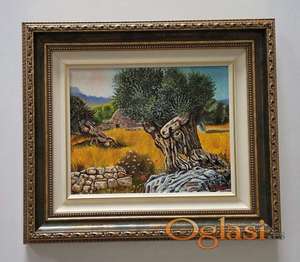 Ulje na platnu - Kod stare masline, prelepa slika!