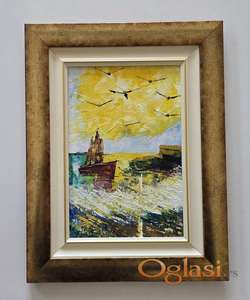 Ulje na platnu - Povratak broda, prelepo!