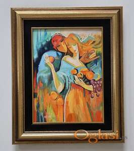 Ulje na platnu - Udvaranje, slika dva.