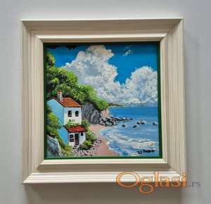 Ulje na platnu - Uz obalu mora 2, prelepa slika!