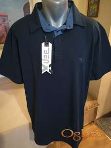 Nova muska pamucna majica sa kragnom Benx u velikom broju 5XL Teget Novo