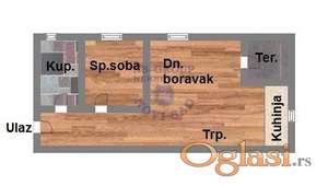 Jednoiposoban 40m2 Adice