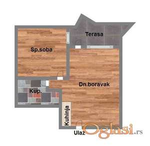 Dvosoban, 39m2 Telep