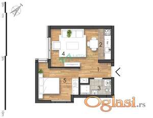 Odličan jednoiposoban stan od 37m2, uskoro useljiv! 