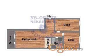 Trosoban stan na Telepu,61m2