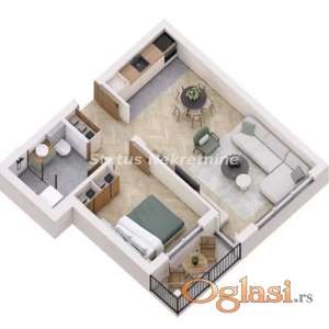 Adice-Lep Dvosoban stan 45 m2 u Izgradnji-povrat PDV-065/385 8880