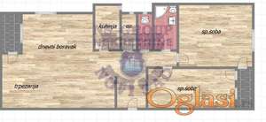 Trosoban stan u centru grada, 91m2