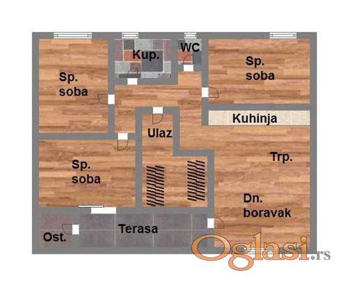 Cetvorosoban, 79m2 Adice
