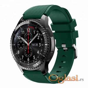 Tamno zelena silikonksa narukvica 22mm Huawei watch,Samsung watch