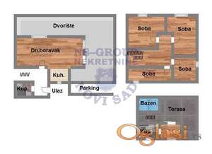 Stan za višečlanu porodicu,sa dvorištem i pdv-om