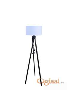 Podna lampa bela/drvo 103