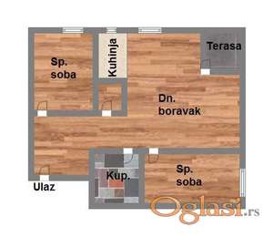 Trosoban stan u izgradnji u Sremskoj kamenici