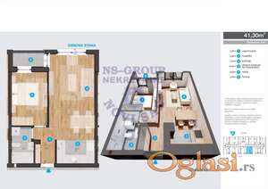 Dvosoban stan 41m2 - Bulevar patrijarha Pavla