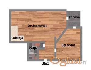 Dvosoban, 38m2 Telep