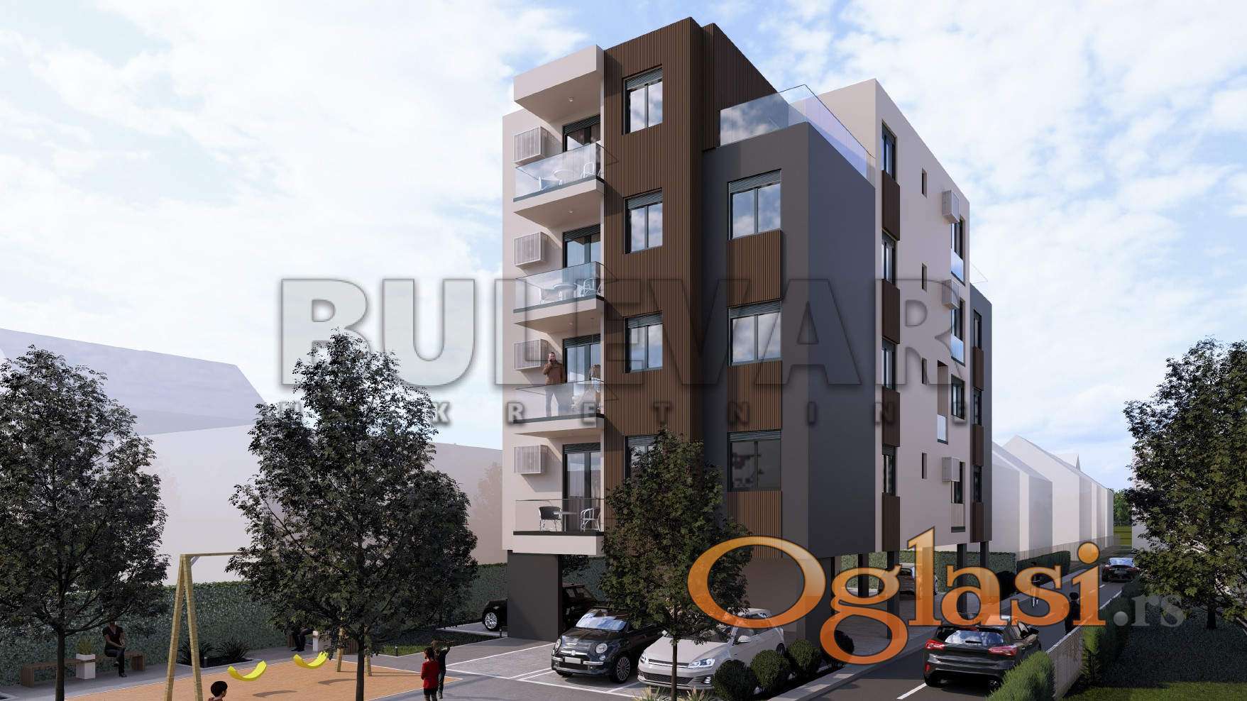 Novogradnja, Dvosoban, Pantelej, Parking, PDV, lift — fotografija