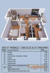 Mladenovac, novogradnja, Tozino Voće, 77 m2