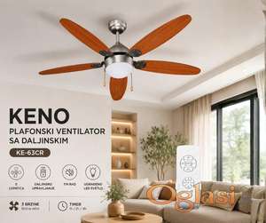 Keno Plafonski Ventilator sa Daljinskim KE-63CR