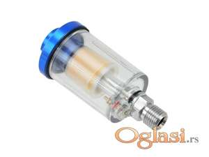 Vazdusni filter separator za pistolja za farbanje  Univerzalni konektor od 1/4  Radni pritisak: 0 - 12 bara    Novo i ne korišćeno    Ukoliko zelite da porucite 1. Ime i prezime 2. Ulica i broj 3. Postanski broj mesto 4. Kontakt telefon