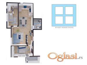 Komforan dvoiposoban stan u Durlanu sa parkingom