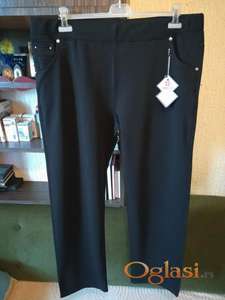 Nove zenske pantalone za punije dame Tommy Life 46 Crne Teget Novo