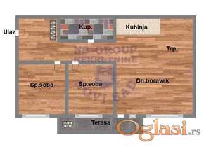 Trosoban stan na Telepu, 68m2