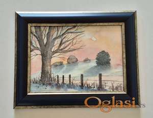 Akvarel - Zima, prelepa slika!