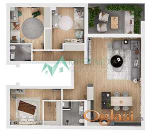 Novi Sad, Telep - Četvorosoban stan 112 m2 