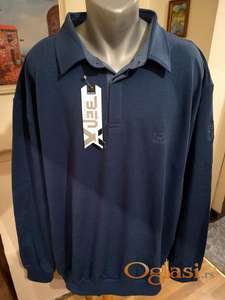 Novi muski pamucni duks sa kragnom Benx u velikom broju 5XL Plavi Novo