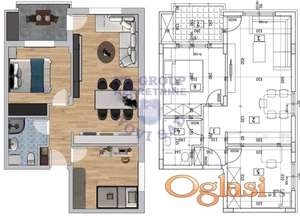 Trosoban stan 54m2 Adice