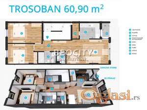 Novi Sad, Telep, Heroja Pinkija, 3.0, 60m2