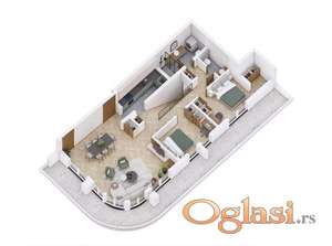 Trosoban stan na prodaju , Petrovaradin, 97m² – Novi Sad