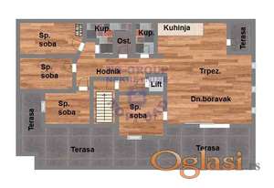 Odličan petosoban stan u Beškoj!! 197m2