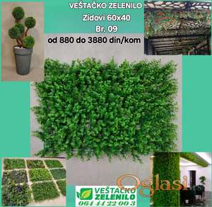 Veštački zeleni zidovi  09 (60x40) 880 din/kom