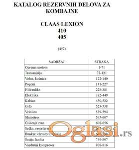 Claas Lexion 410 - 405 Katalog delova