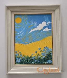 Ulje na platnu - Pejzaz u veselim bojama