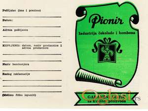 Garantni listić PIONIR
