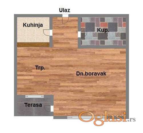 Jednosoban stan u Petrovaradinu,32m2