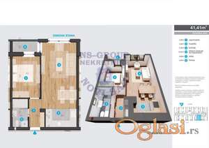 Dvosoban 41m2 Somborski bulevar