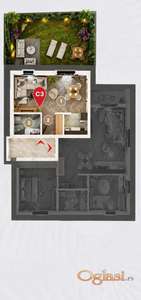 Studo apartman 32m2 + 20m2 bašte