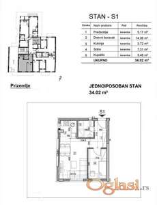 Salajka-Fantastičan Jednoiposoban stan 34 m2 u Izgradnji sa Parking Mestom-povrat Pdv-065/385 8880