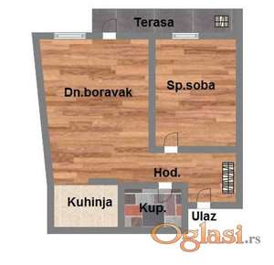 Dvosoban stan u izgradnji - Telep